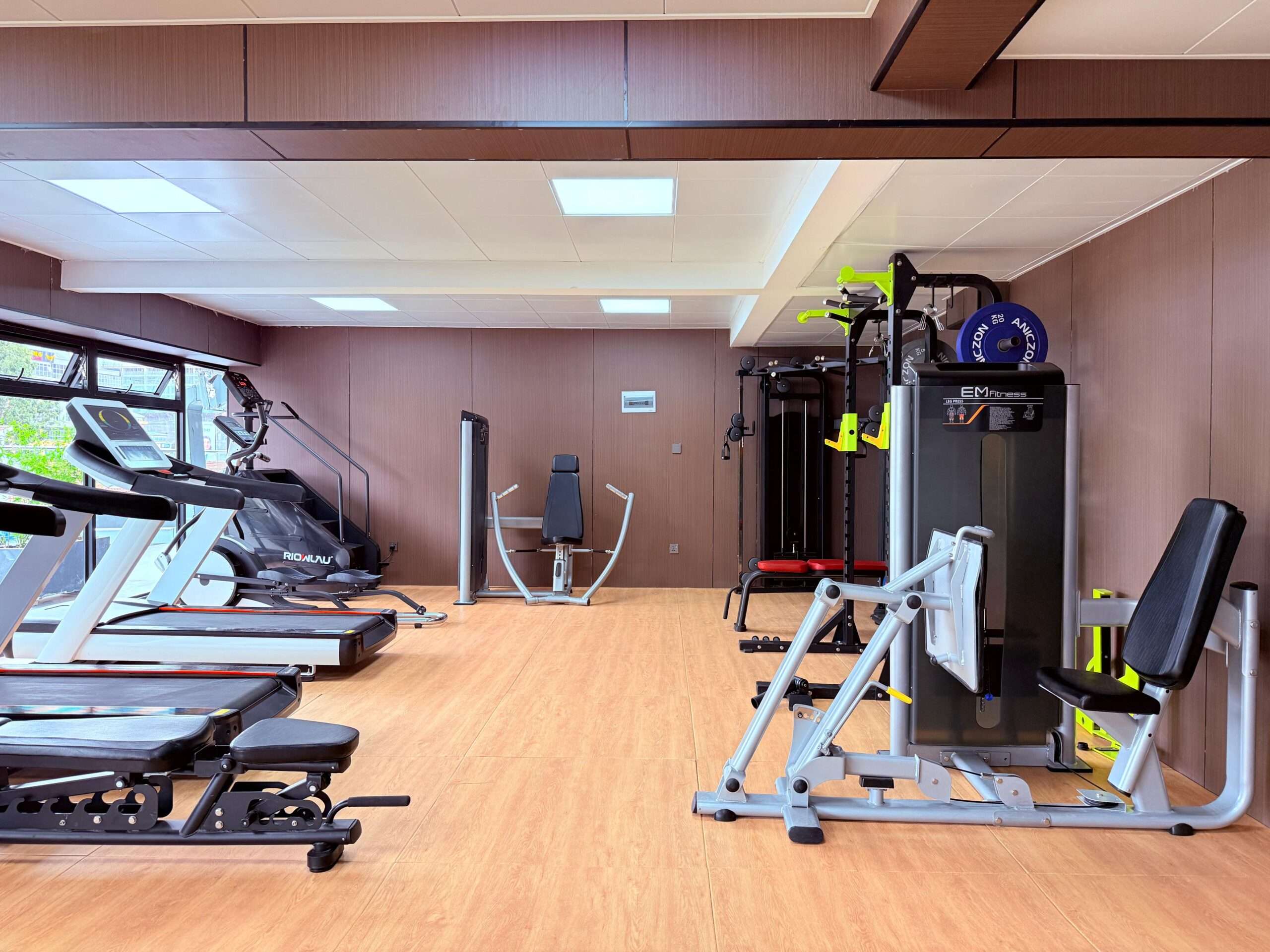 Equipped residents’ gym at Oak Classic Residency on George Padmore Road in Kilimani