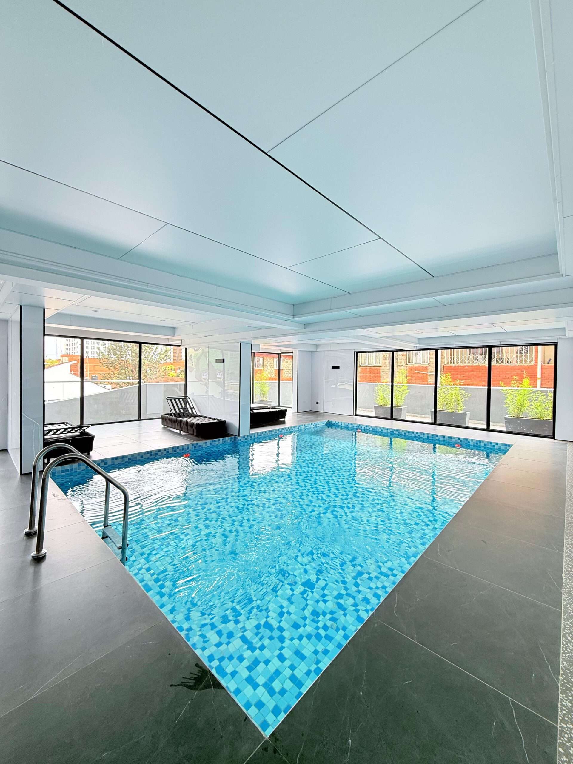 Indoor swimming pool at Oak Classic Residency apartments in Kilimani Nairobi