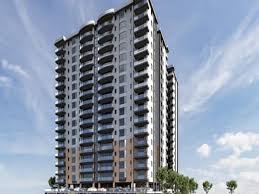 Royal Legend Residence exterior rendering showing a modern high-rise apartment building with private balconies, large windows, and contemporary architectural design.