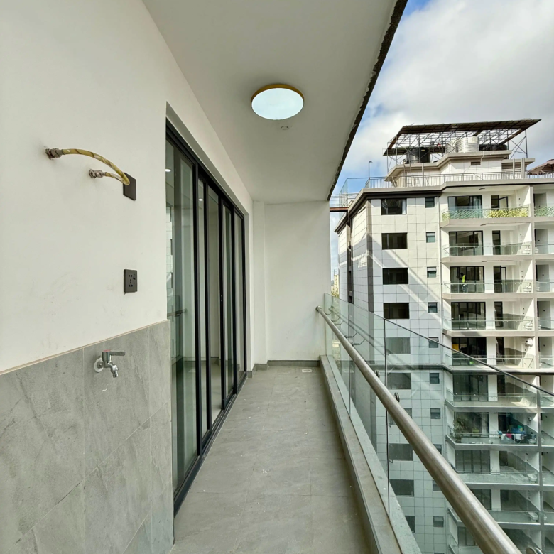 Private balcony at Alina Harbour apartments in Kilimani