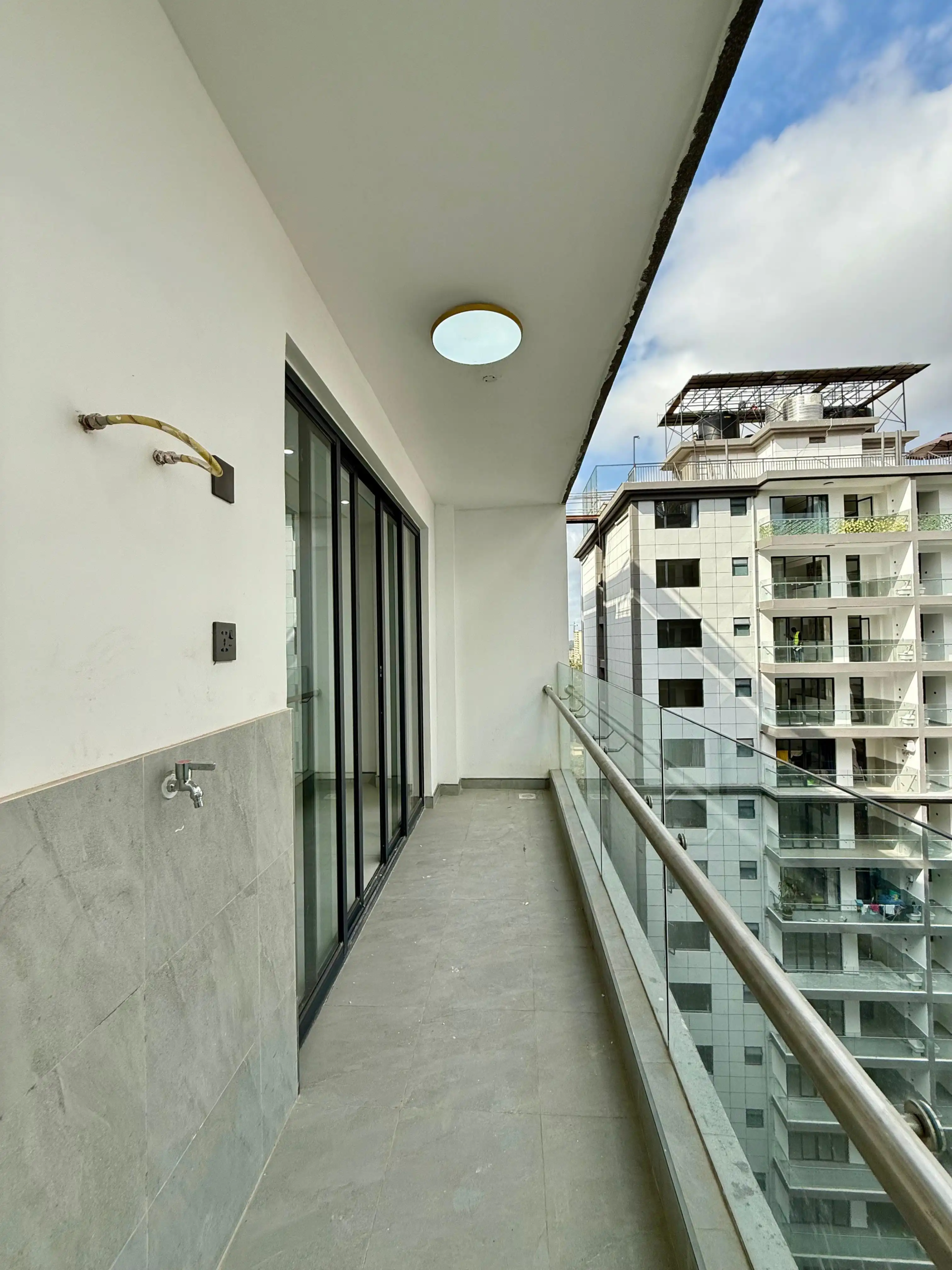 Private balcony at Alina Harbour apartments in Kilimani