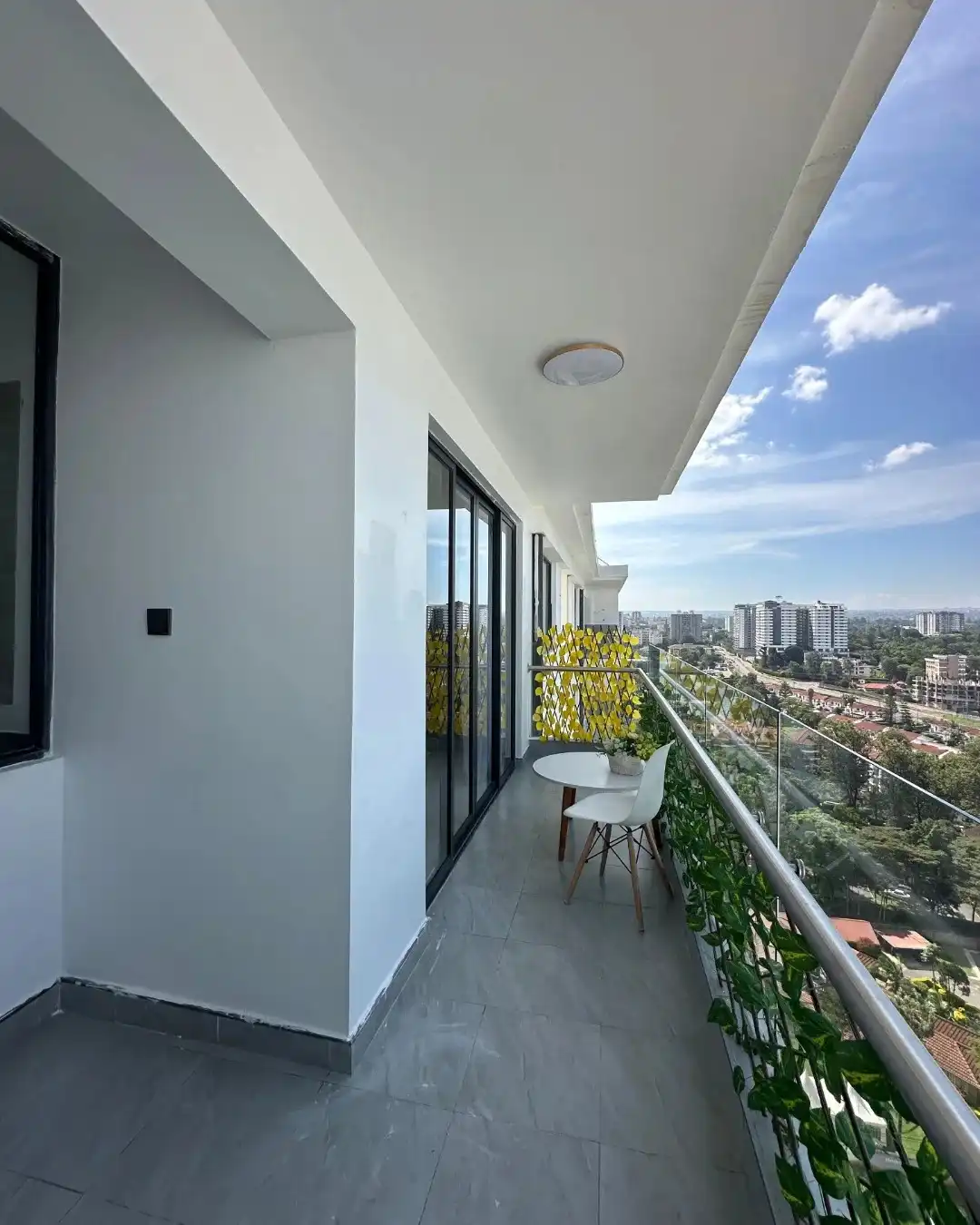 Kilimani views from Alina Harbour apartment balcony
