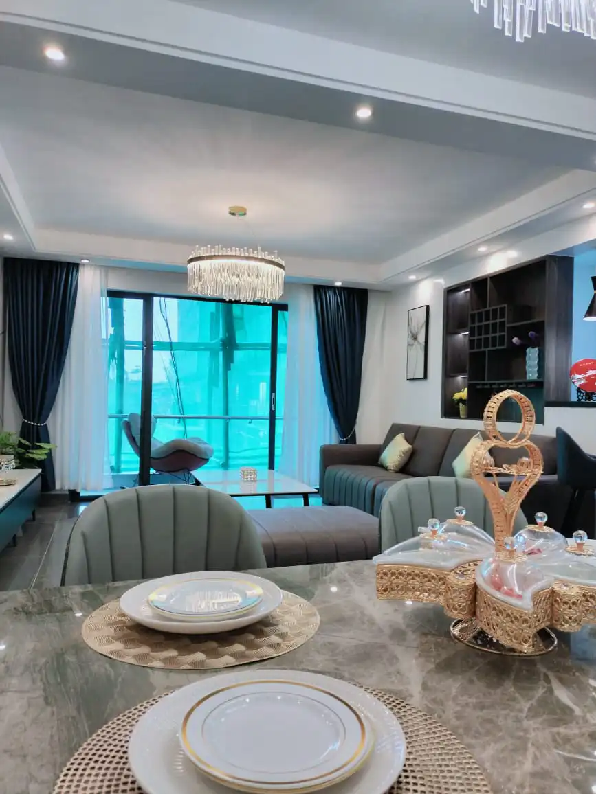 Furnished dining and living area at Alina Harbour