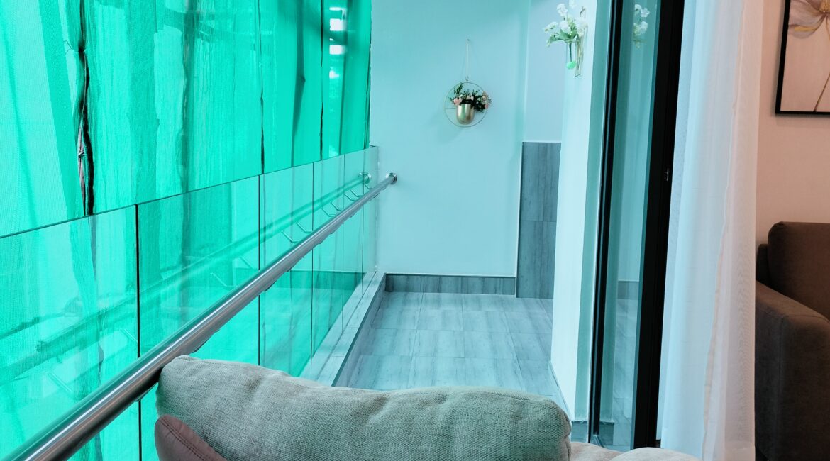 Balcony seating area at Alina Valley Apartments in Kilimani