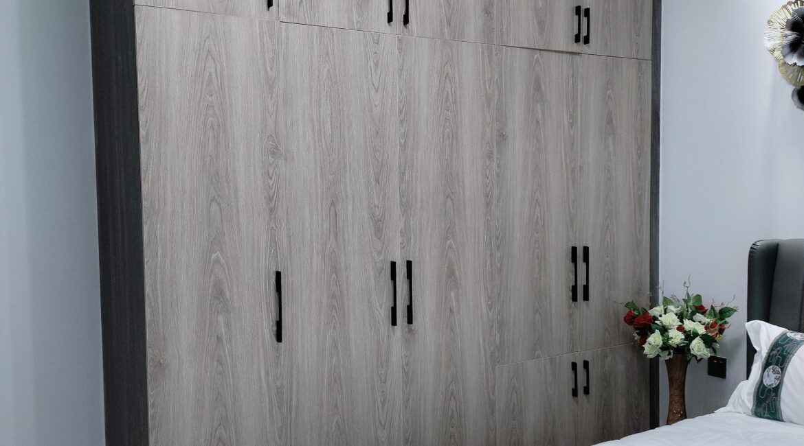 Fitted bedroom wardrobes at Alina Valley Apartments Kilimani