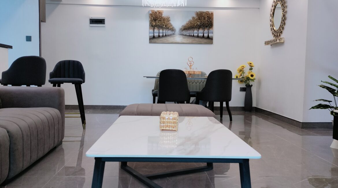Dining and lounge interior at Alina Valley Apartments Kilimani