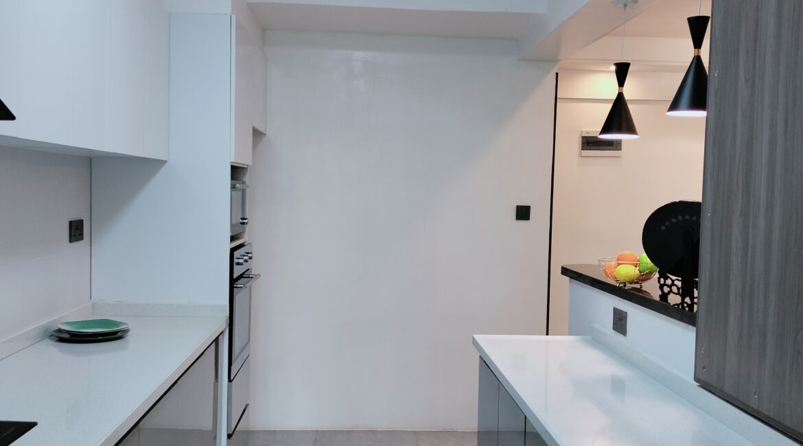 Modern fitted kitchen at Alina Valley Apartments Kilimani