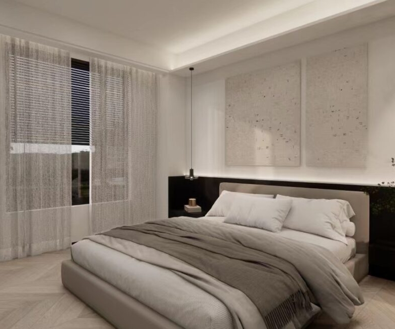 Modern bedroom interior at Amber Bay Apartments Lavington Nairobi
