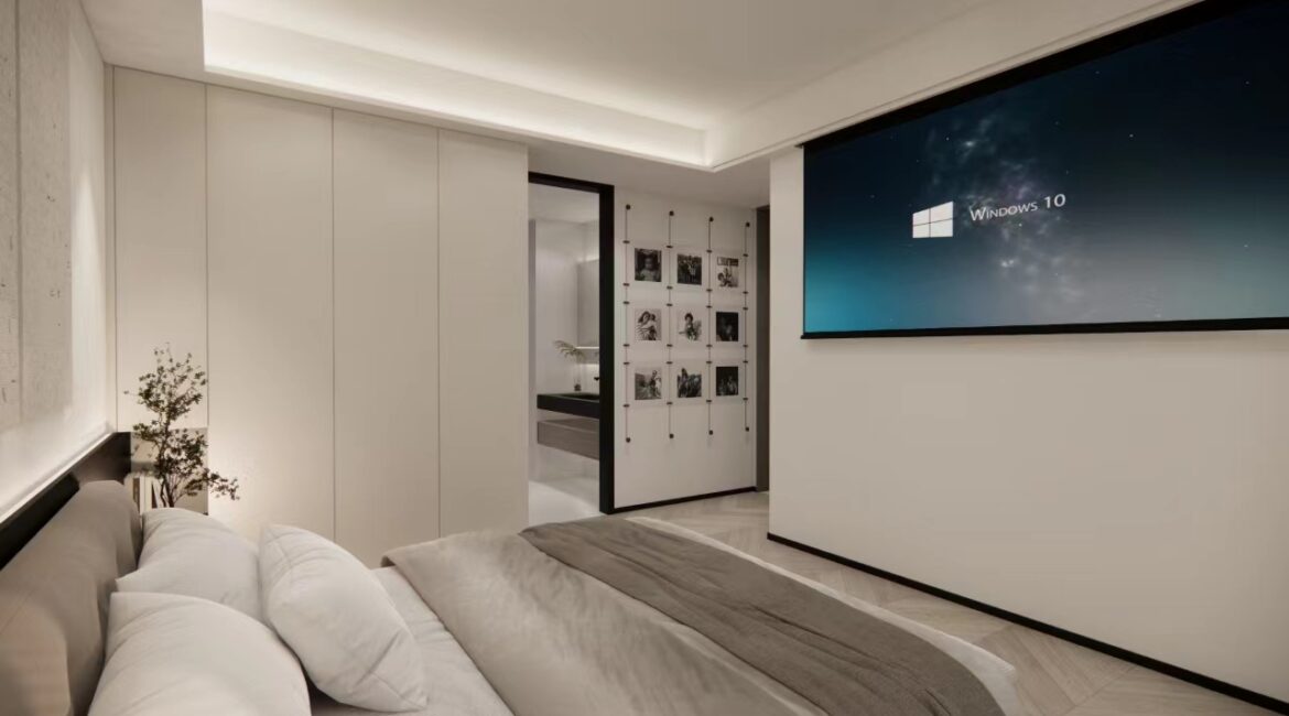 Bedroom with fitted wardrobes at Amber Bay Apartments Lavington