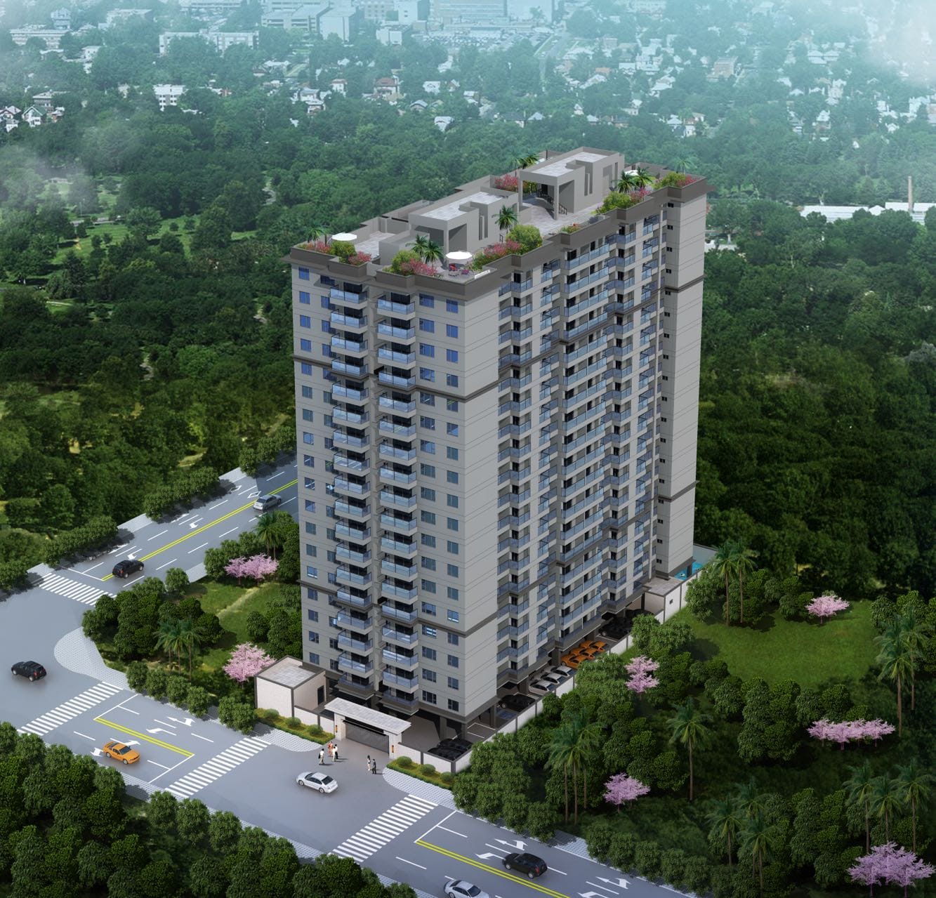 amber-bay-apartments-kilimani-exterior-building-render Exterior view of Amber Bay Apartments in Lavington Nairobi