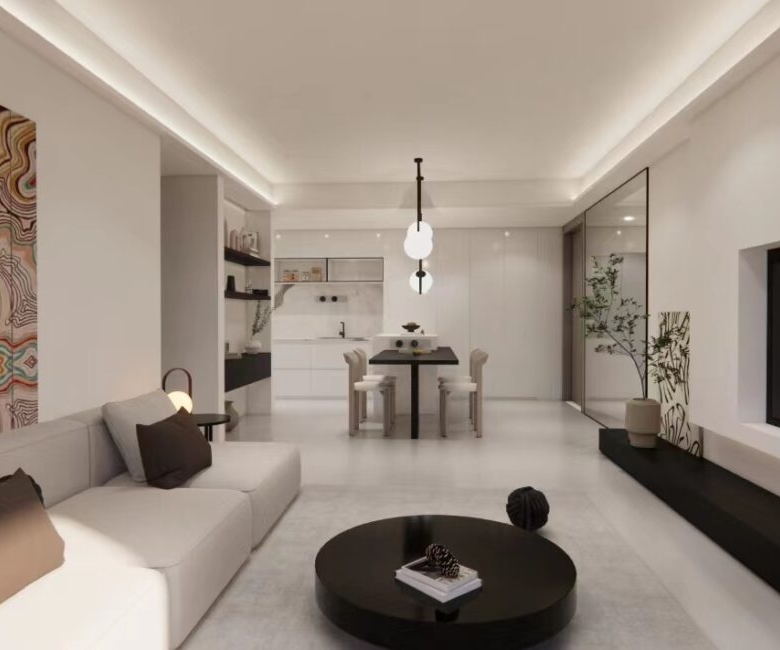 Stylish living room interior at Amber Bay Apartments in Lavington Nairobi