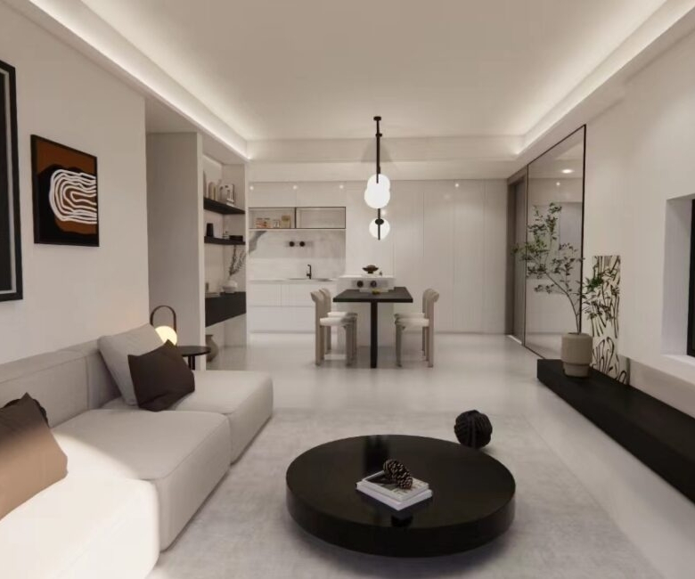 Open plan living and dining area at Amber Bay Apartments Lavington