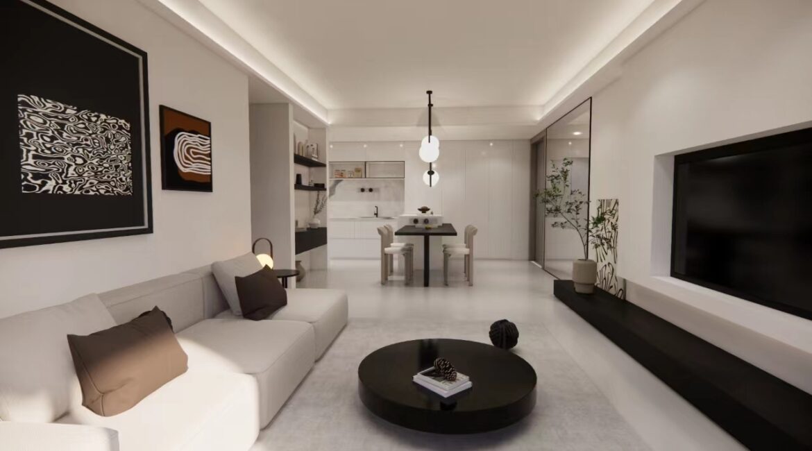 Open plan living and dining area at Amber Bay Apartments Lavington