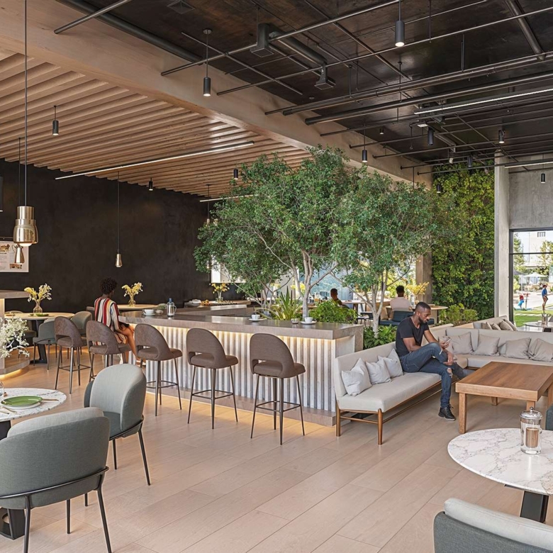 On-site restaurant and lounge at Aya Luxury Residences Kileleshwa
