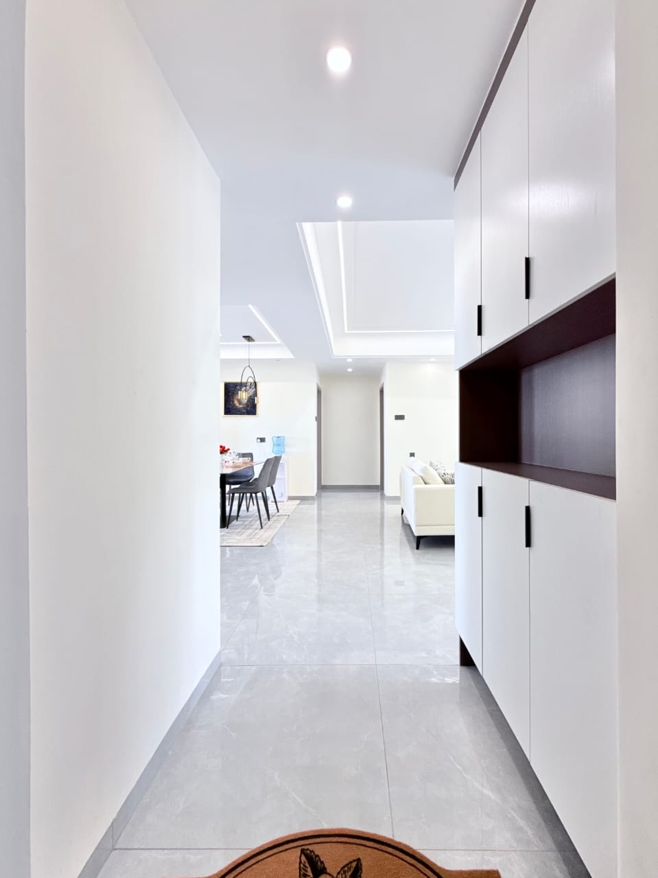 Bahari Homes Residency apartment entrance hallway with built-in storage