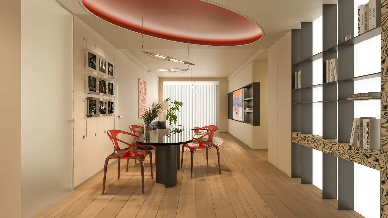 Capella Residency Westlands dining area leading to lounge