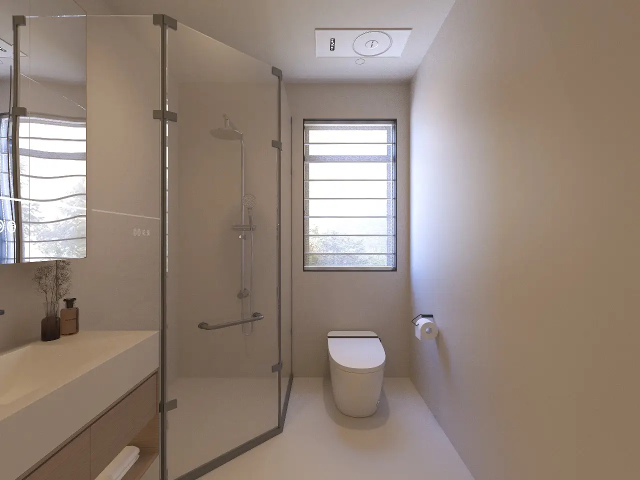 Modern bathroom at Capella Residency Westlands apartments