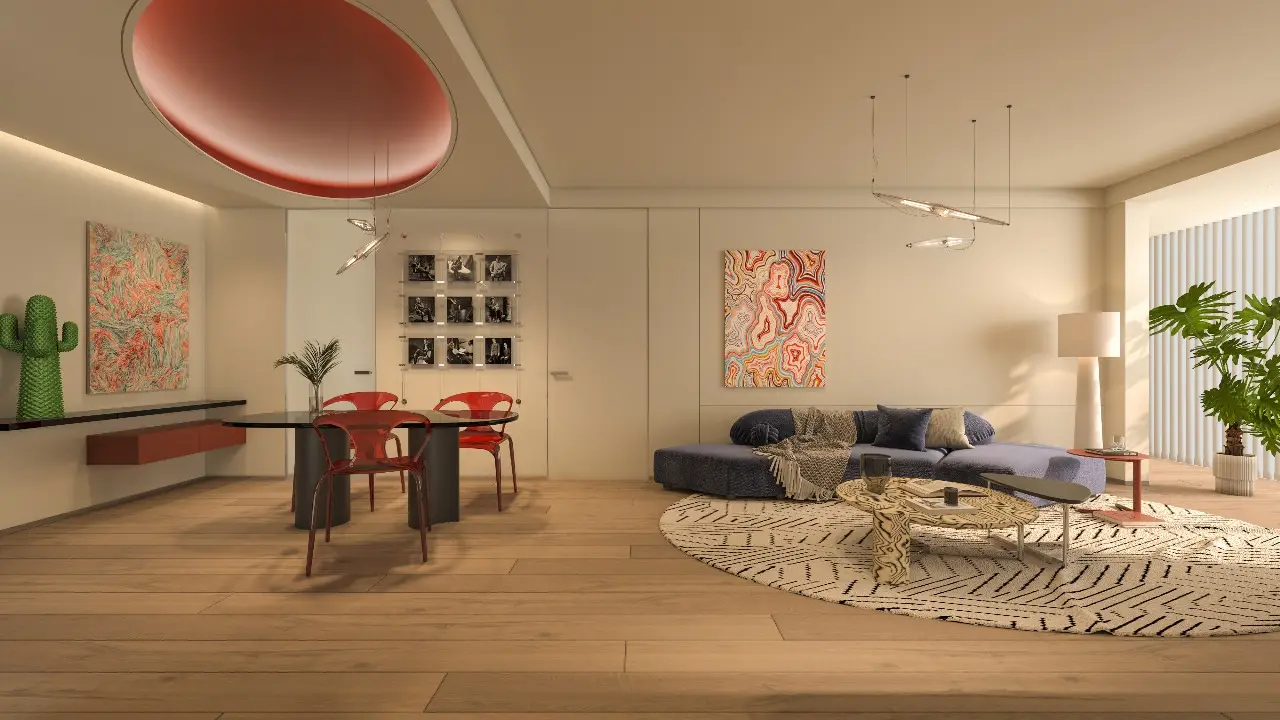 Spacious lounge and dining area at Capella Residency Westlands