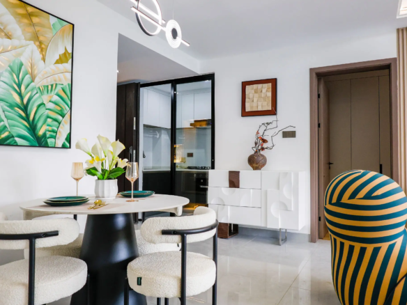 Elegant dining area at Capital Garden Apartments Kilimani