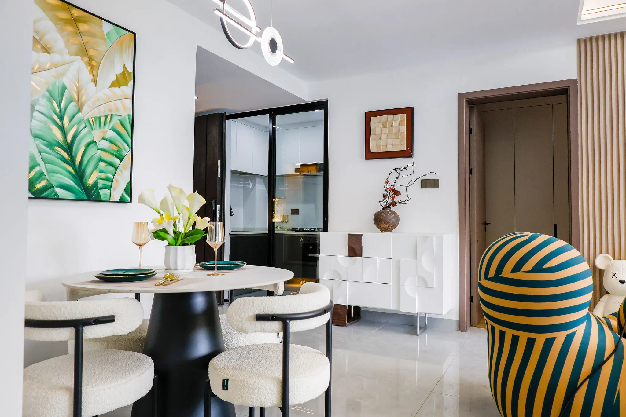 Elegant dining area at Capital Garden Apartments Kilimani