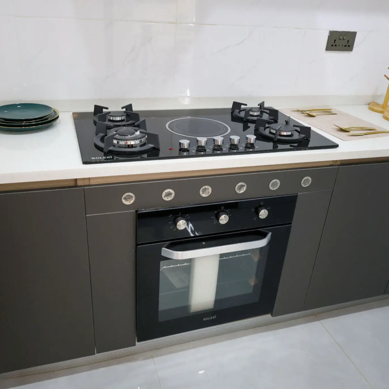 Modern fitted kitchen at Capital Garden Apartments
