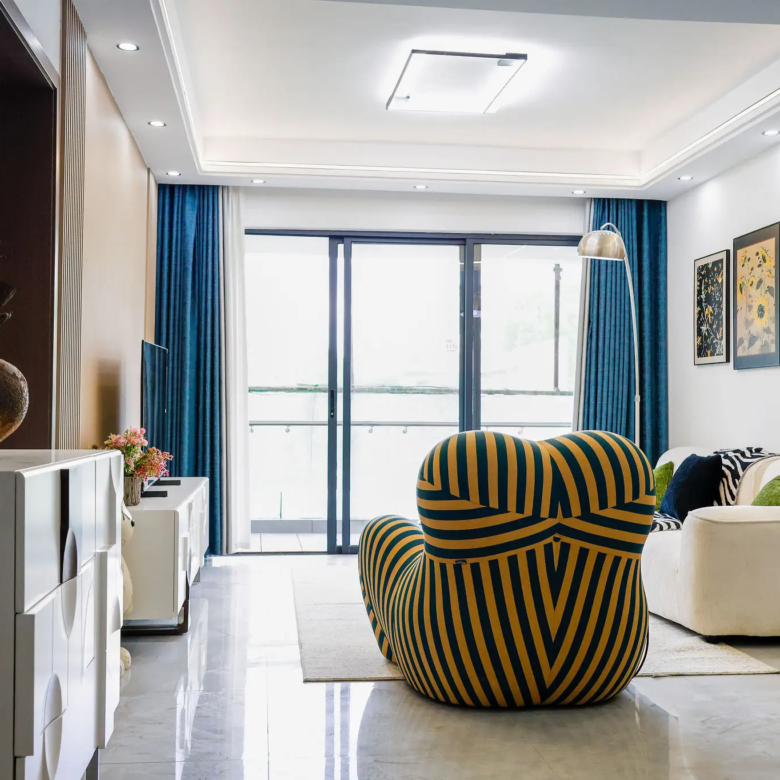 Spacious open-plan living area at Capital Garden Apartments