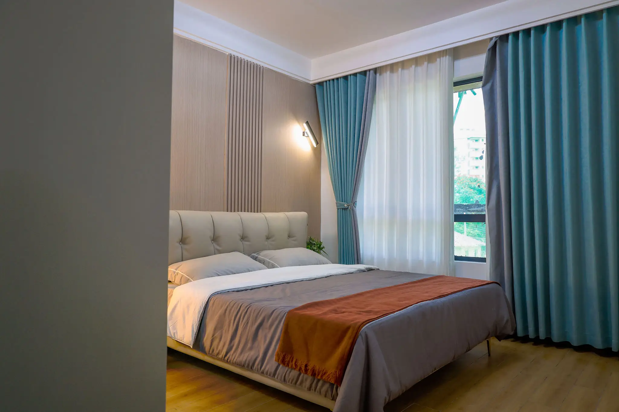 Luxurious master bedroom at Capital Garden Apartments
