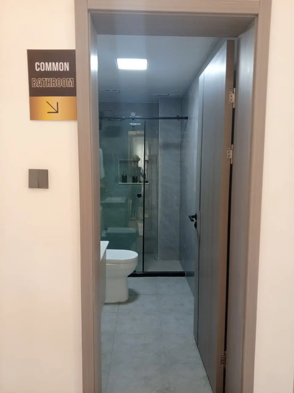 Modern common bathroom at Diamond Ivy Apartments