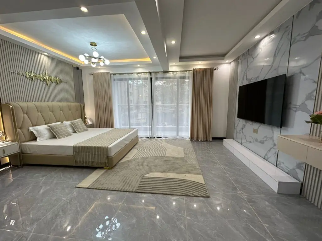 Open plan living, dining and kitchen at Diamond Ivy Apartments