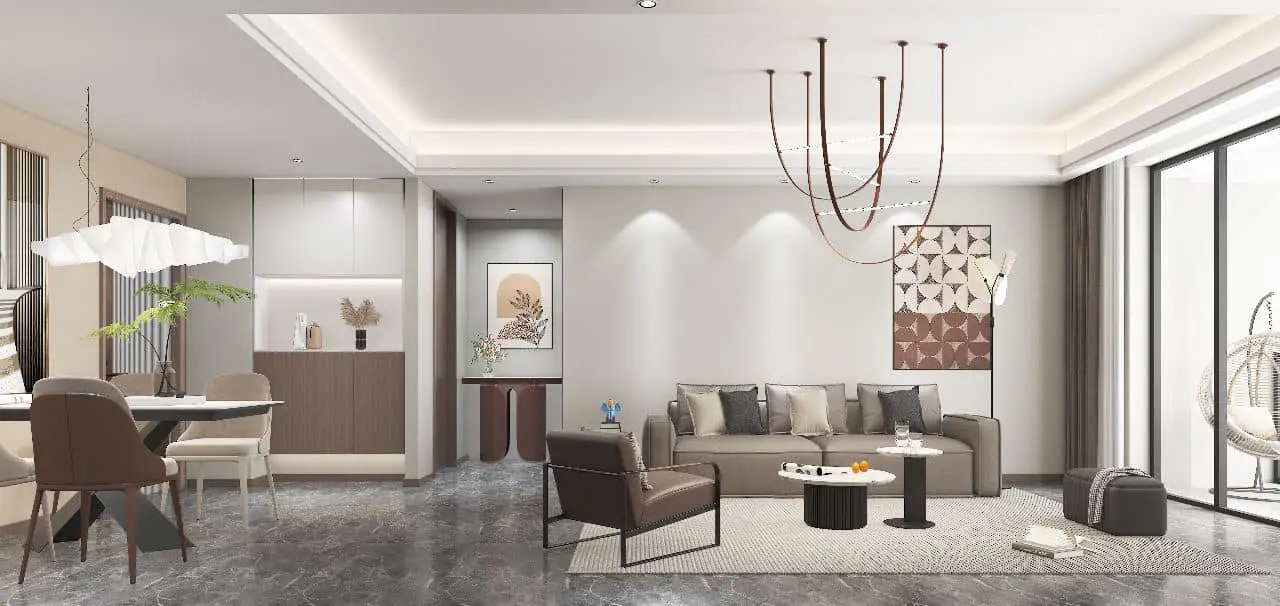 Spacious living and dining area at Dolce Vita Oasis Apartments