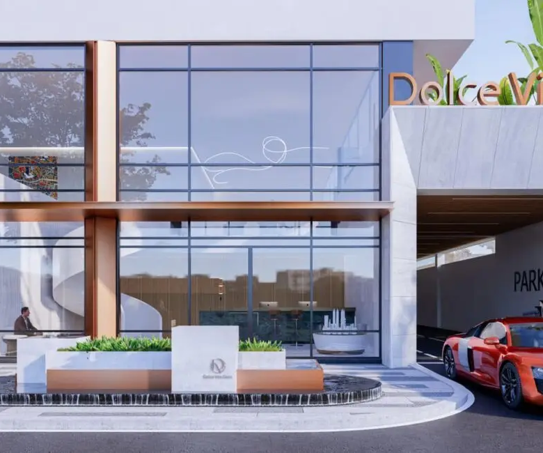 Main entrance and secure parking access at Dolce Vita Oasis Westlands