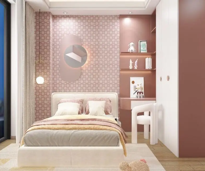 Modern secondary bedroom with fitted wardrobes at Dolce Vita Oasis