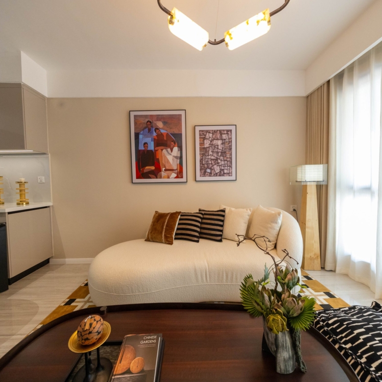 Grosvenor Residences apartment lounge interior Westlands Nairobi