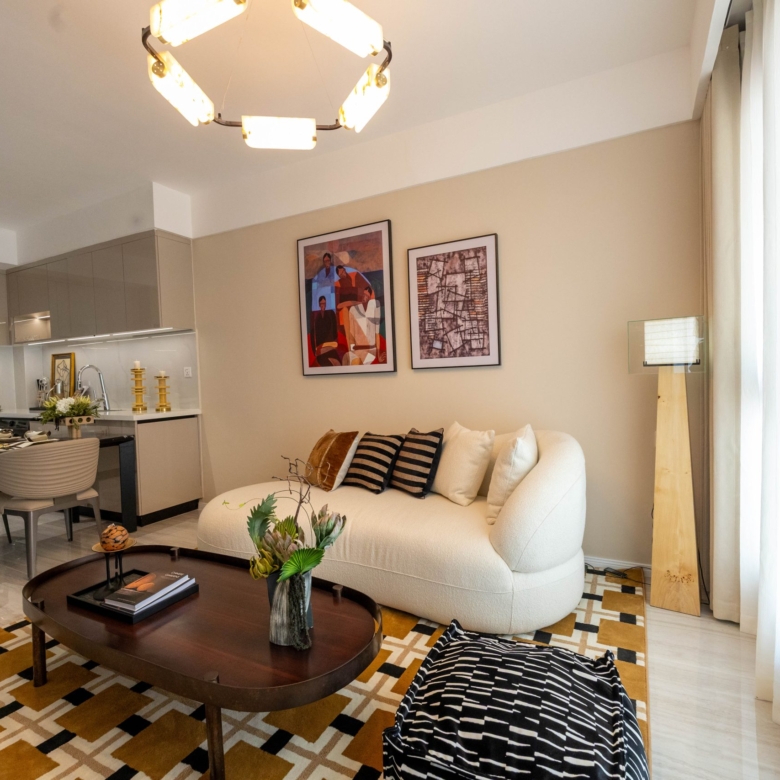 Grosvenor Residences furnished living area Westlands apartment