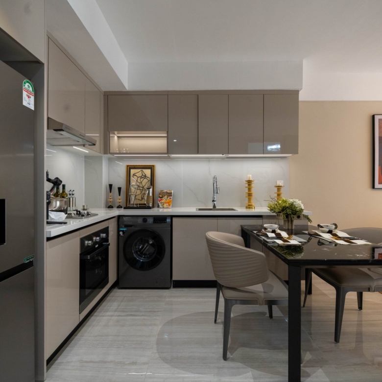 Grosvenor Residences apartment kitchen and dining Westlands Nairobi