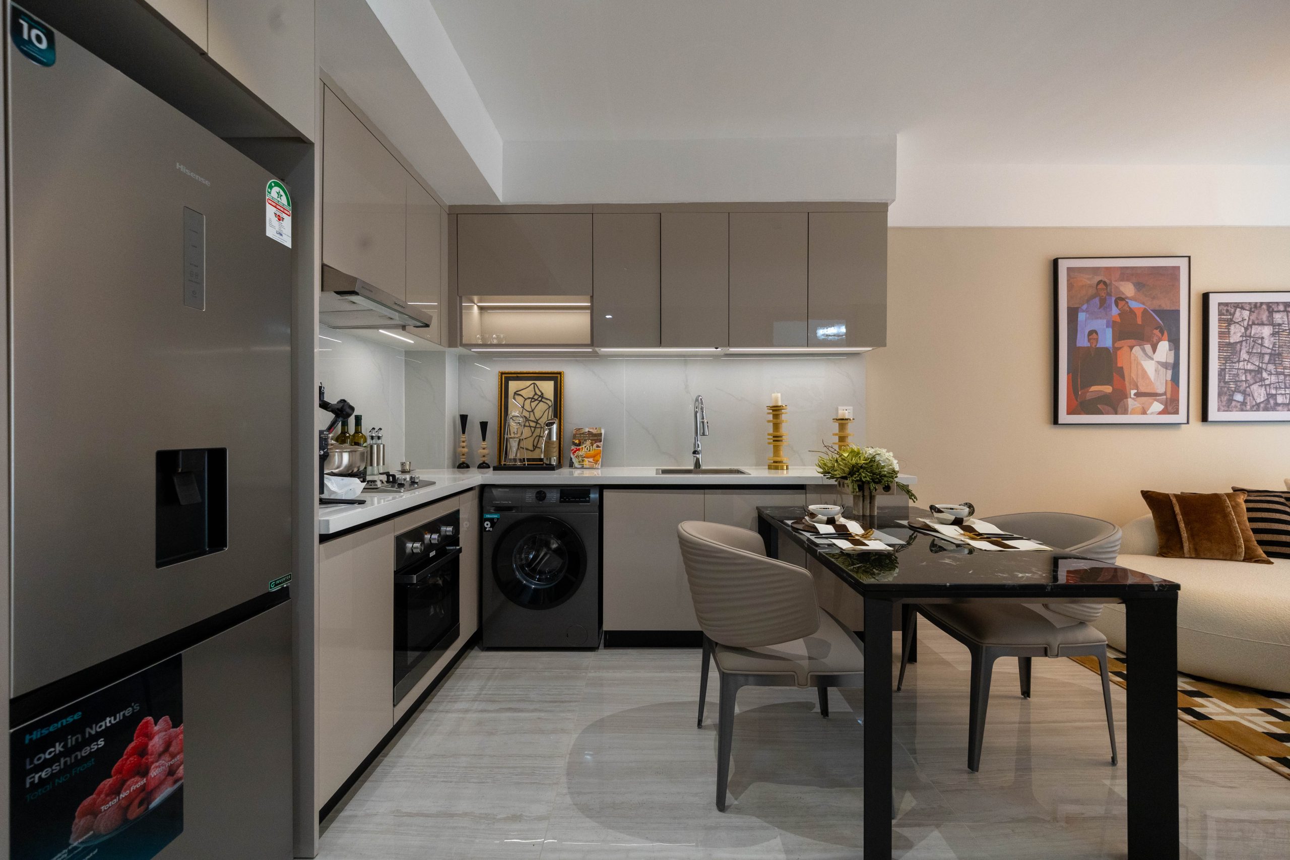 Grosvenor Residences apartment kitchen and dining Westlands Nairobi