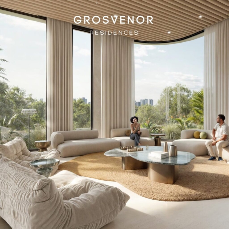 Grosvenor Residences luxury residents lounge in Westlands Nairobi
