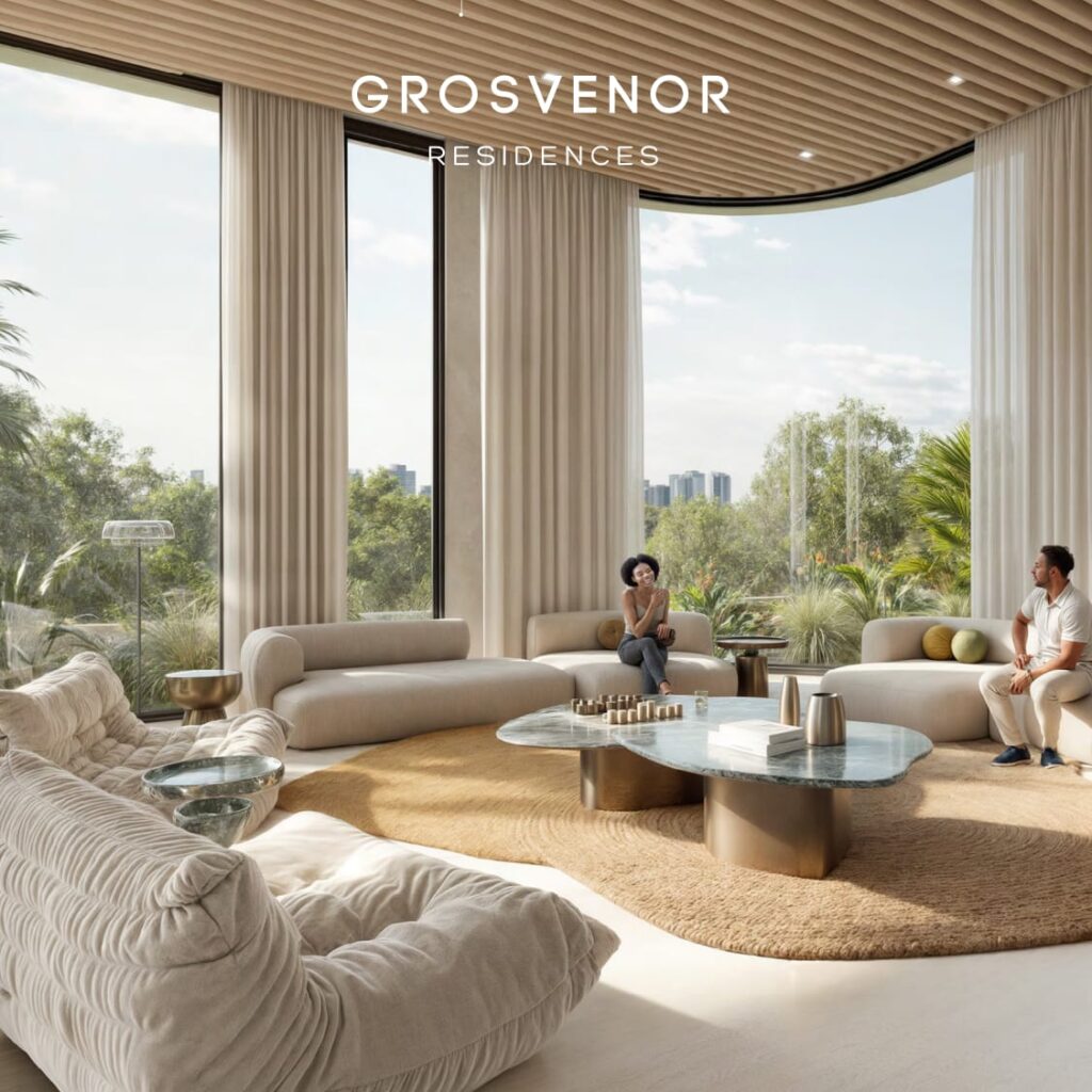 Grosvenor Residences luxury residents lounge in Westlands Nairobi