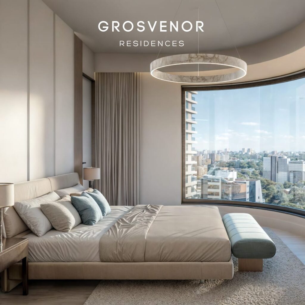 Grosvenor Residences master bedroom apartment Westlands Nairobi