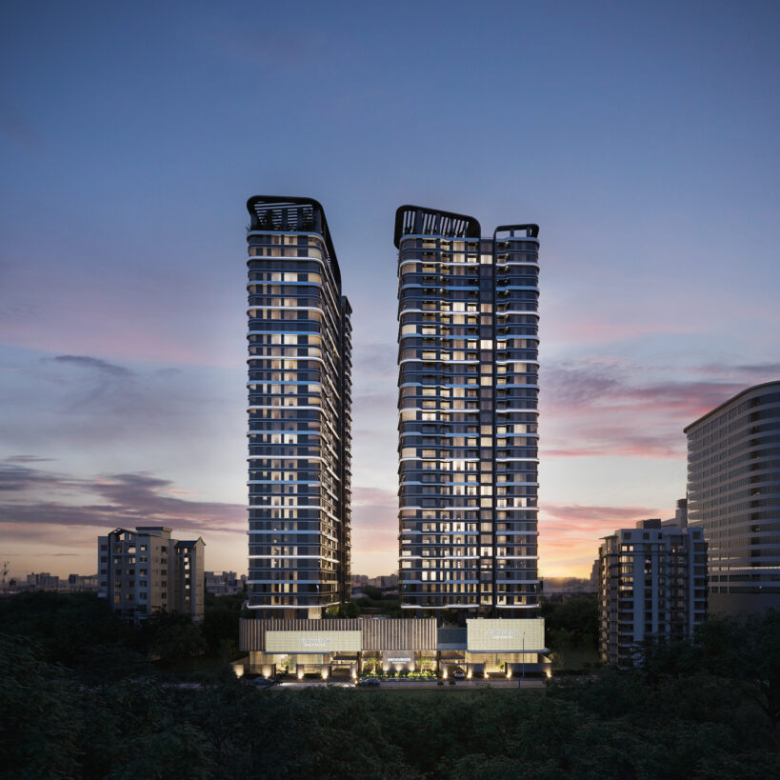 Grosvenor Residences luxury apartments Westlands Nairobi night view