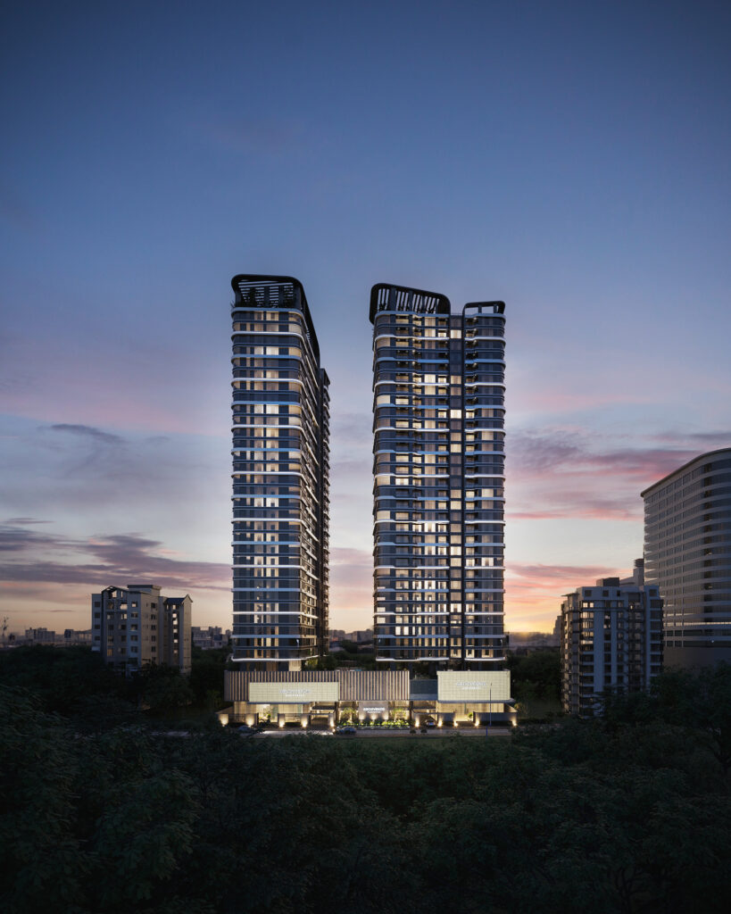 Grosvenor Residences luxury apartments Westlands Nairobi night view