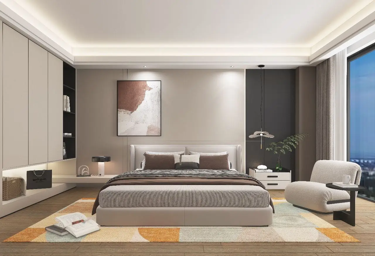 Spacious master bedroom at Lovi Crescent Apartments in Westlands