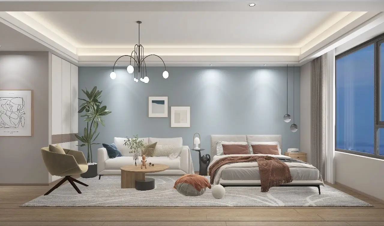 Spacious bedroom with sitting area at Lovi Crescent Apartments Westlands