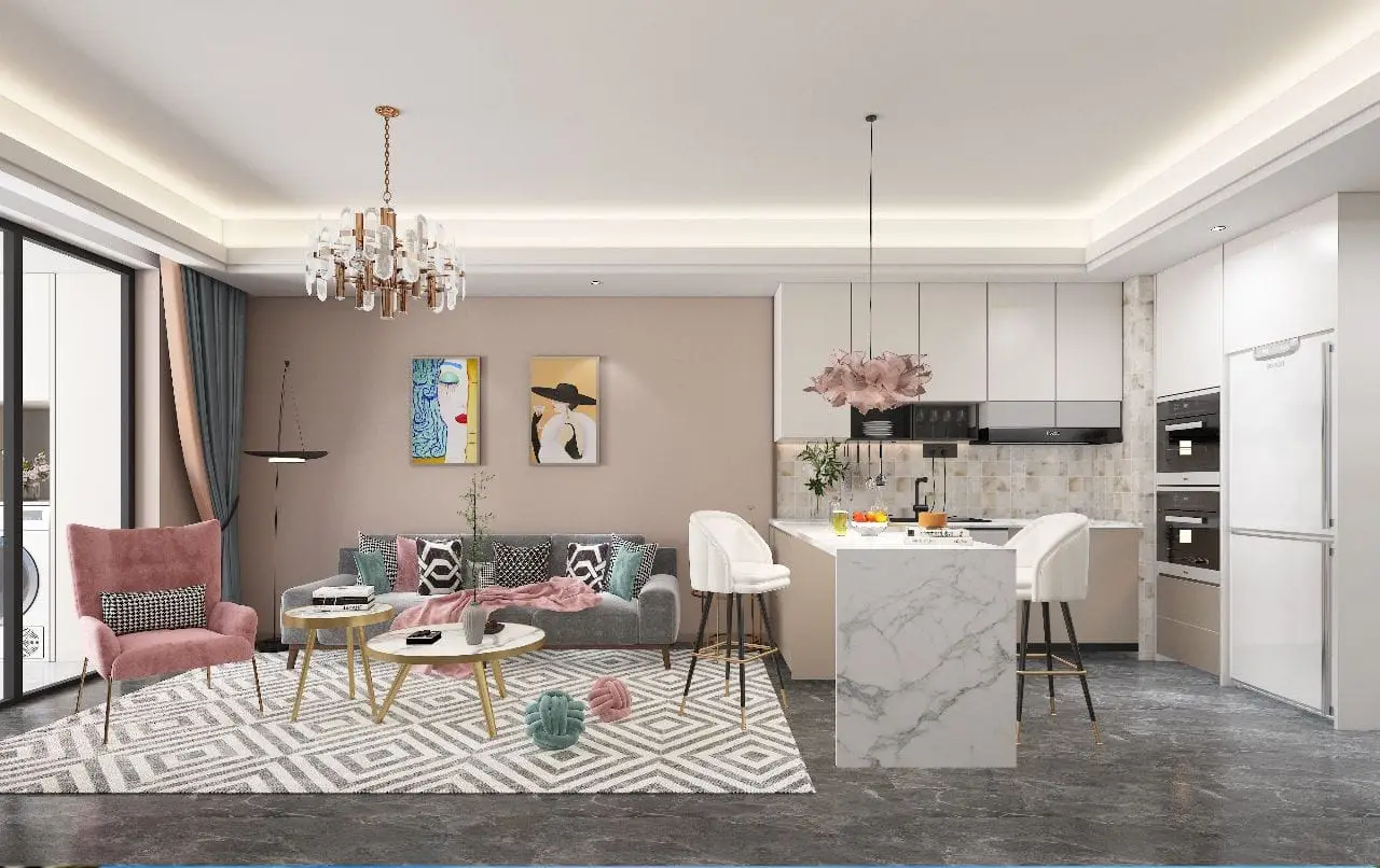 Lovi Crescent Open-Plan Kitchen and Living Area Open-plan kitchen and living area at Lovi Crescent Apartments Westlands