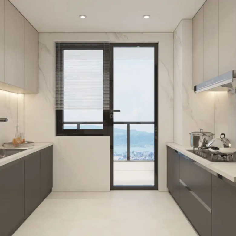 Contemporary apartment kitchen at Panorama West Residence Westlands