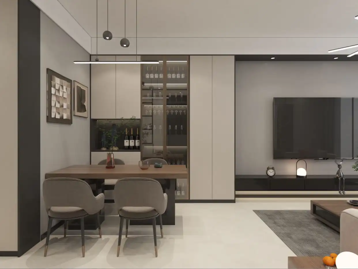 Apartment dining and entertainment area at Panorama West Residence