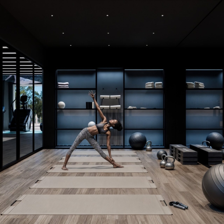Yoga and fitness studio at Gemini Residency Westlands