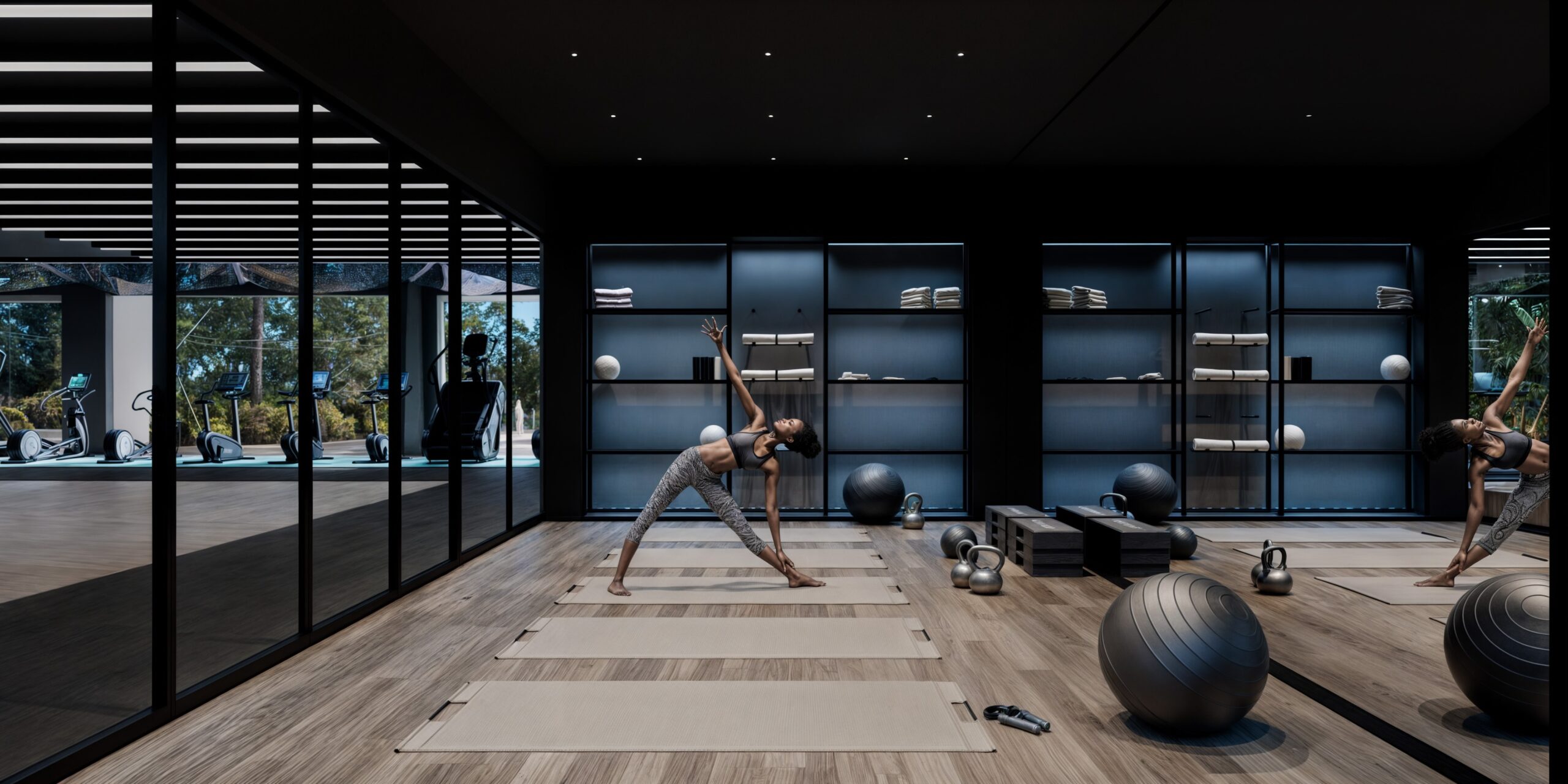 Yoga and fitness studio at Gemini Residency Westlands