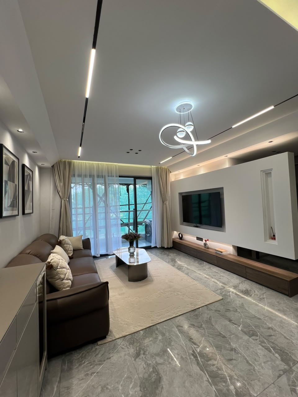 Living area at Golfscape Residences apartments in Kilimani Nairobi