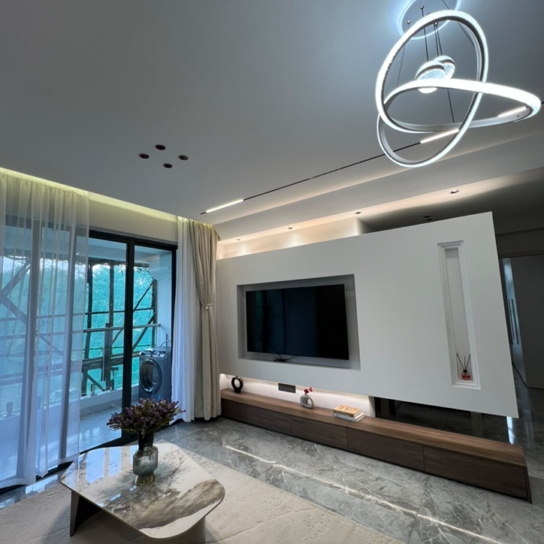 Modern lounge at Golfscape Residences apartments in Kilimani Nairobi